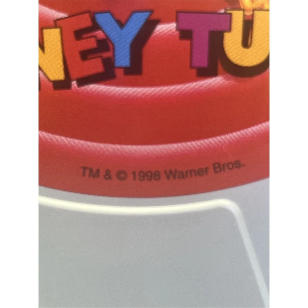Vtg Looney Tunes Collectible Round Film Tin Canister Bugs Bunny Taz Twitty Bird